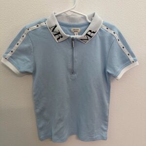 River Island Light Blue Kids Polo with Zip